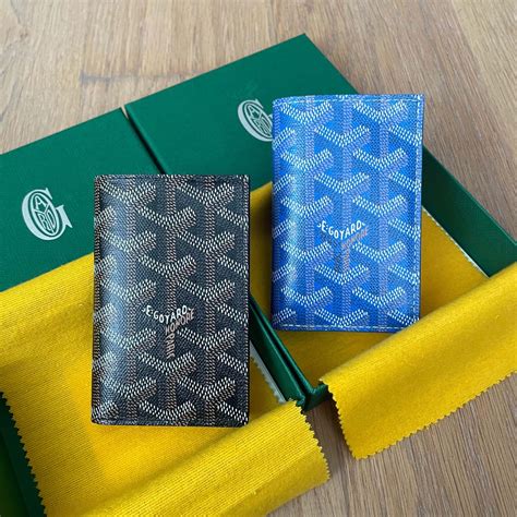 goyard royal blue wallet|goyard saint pierre card wallet.